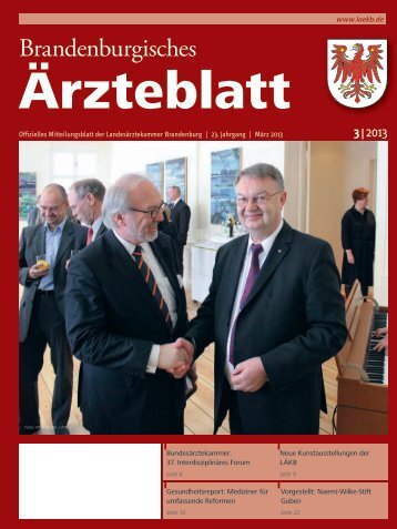 Ausgabe 03/2013 - LandesÃ¤rztekammer Brandenburg