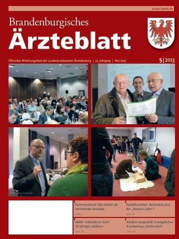 Mai_2013_Aerzteblatt_V1.indd - LandesÃ¤rztekammer Brandenburg