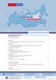 Russland-Analyse Nr. 254 - Laender-Analysen