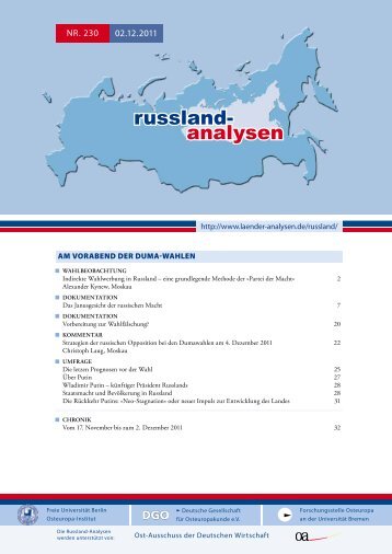 russland- analysen - Laender-Analysen