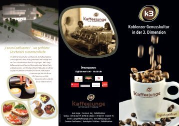 Kaffeejunge-Flyer - la fleur du chocolat