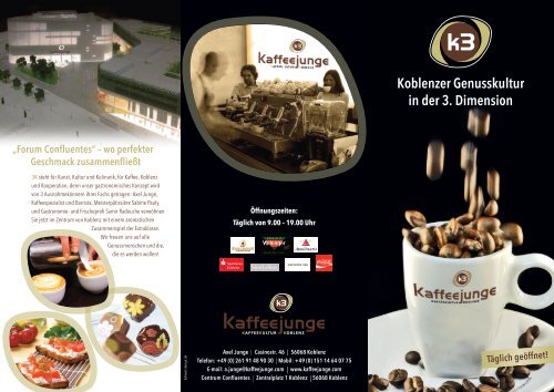 Kaffeejunge-Flyer - la fleur du chocolat