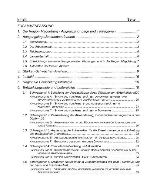 ILEK Region Magdeburg - Landkreis BÃ¶rde