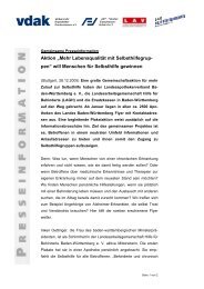 Presseinfo (PDF-Datei) - LAG Selbsthilfe Baden-Württemberg
