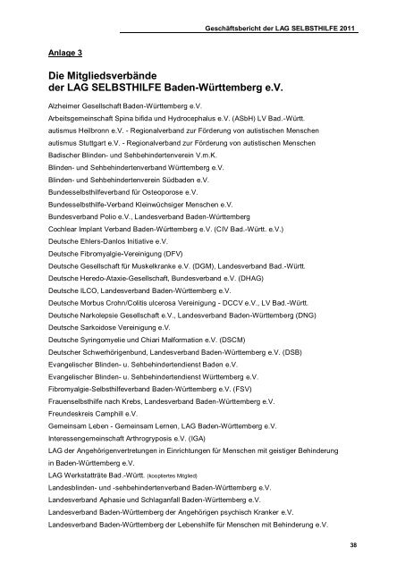 einzusehen - LAG Selbsthilfe Baden-Württemberg