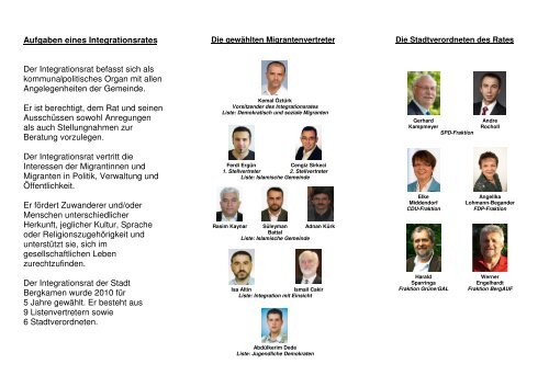 Flyer Integrationsrat Fertig Bergkamen