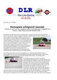 Heimspiele erfolgreich beendet - Dau Line Racing