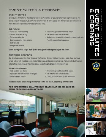 Cabanas & Event Suites - LA Galaxy