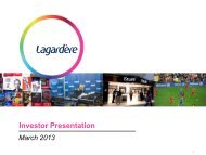 Lagardère Investor Presentation (March 2013 edition) (pdf - 3.28 Mb)