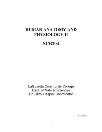 Fundamentals of Human Biology II - LaGuardia Community College