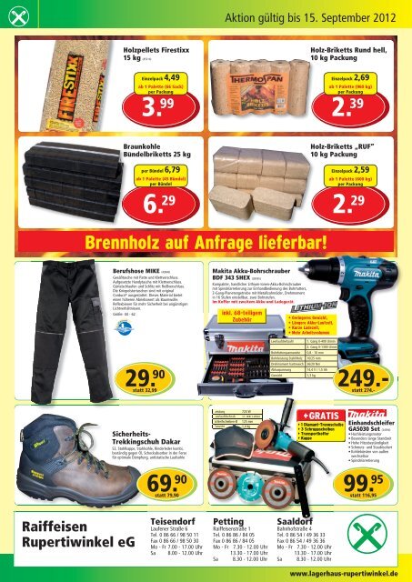 Raiffeisen briketts preise Raiffeisen briketts preise