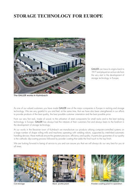 Brochure in PDF - Pallet racking