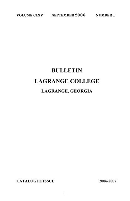 Original as single pages corrected - LaGrange College