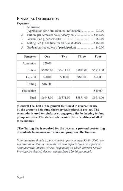 2009-2010 Albany Undergraduate Bulletin (pdf) - LaGrange College