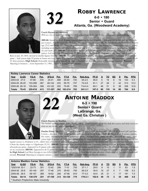 Men's Basketball Media Guide 06-07.qxp - LaGrange College