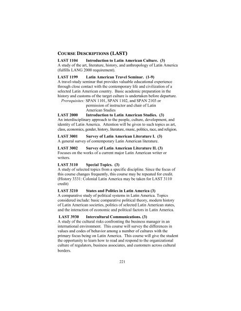 2009-2010 Undergraduate Bulletin (pdf) - LaGrange College