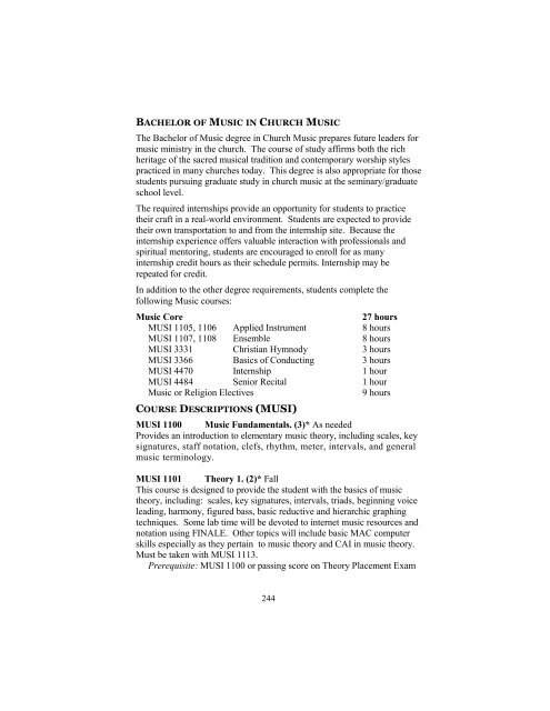 2009-2010 Undergraduate Bulletin (pdf) - LaGrange College