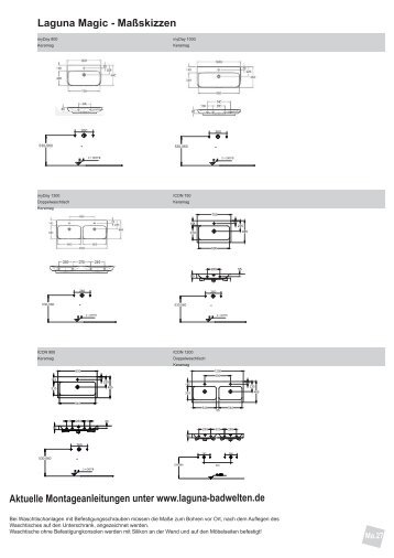 Laguna Magic - MaÃskizzen Aktuelle Montageanleitungen unter ...