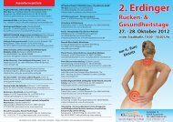 2. Erdinger Rücken- & Gesundheitstage 27.–28. Oktober 2012 in der ...