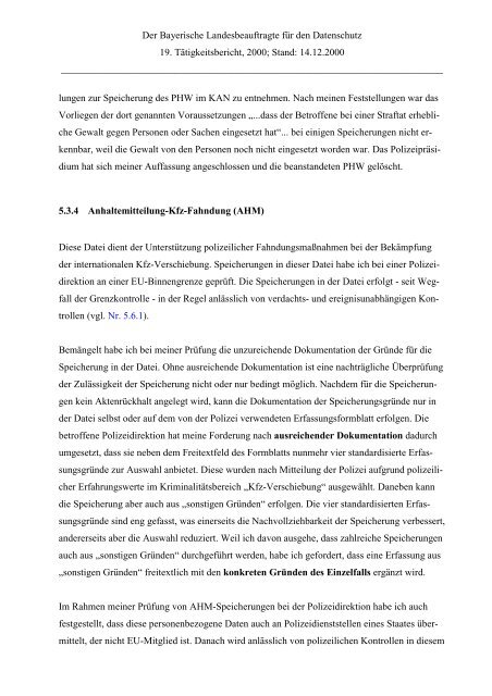 Der Bayerische Landesbeauftragte für den Datenschutz 19 ...