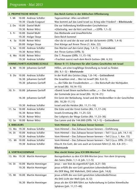 Gemeindemitteilungen - BibelkonferenzstÃ¤tte Langensteinbacher ...