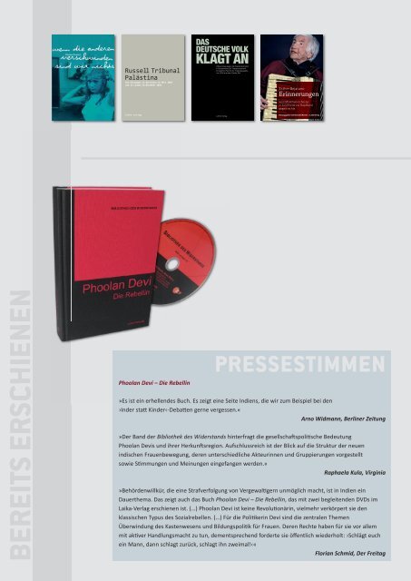 Verlagsprogramm Frühjahr 2014 - Laika Verlag