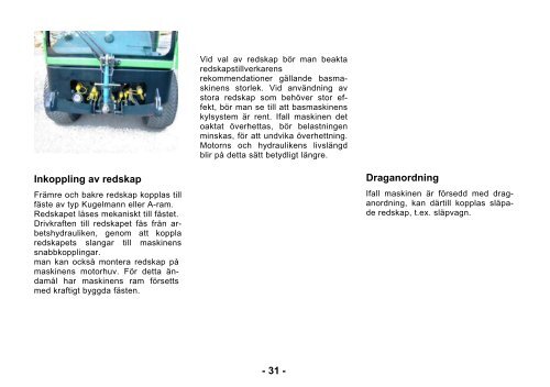 KÃYTTÃJÃN KÃSIKIRJA LM TRAC 385 (SE) - Oy LAIMU Ab