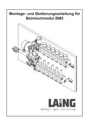 Montage- und Bedienungsanleitung für Beimischmodul ... - LAING.cz