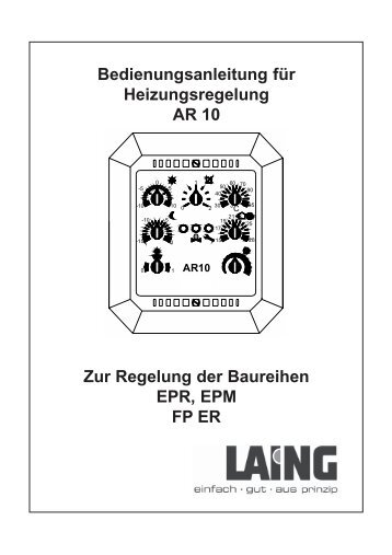 Bedienungsanleitung für Heizungsregelung AR 10 Zur ... - LAING.cz