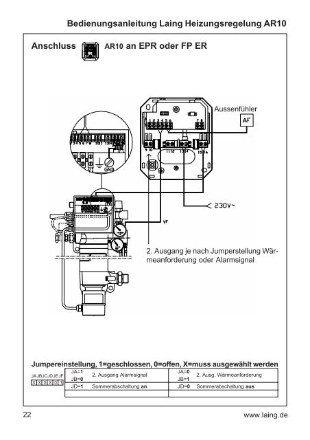 Bedienungsanleitung für Heizungsregelung AR 10 Zur ... - LAING.cz