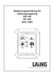 Bedienungsanleitung für Heizungsregelung KR 10V RT ... - LAING.cz