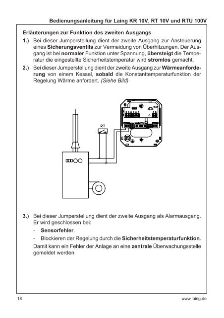 Bedienungsanleitung für Heizungsregelung KR 10V RT ... - LAING.cz