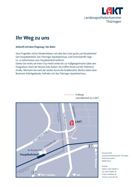 Ihr Weg zu uns - LAKT