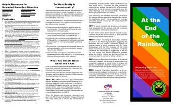 Rainbow brochure - Concerned Women for America