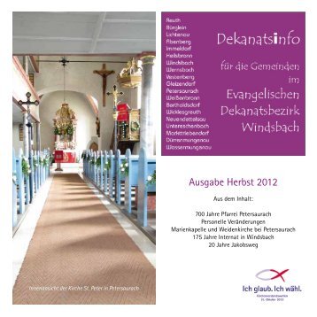 Dekanats-INFO - Evangelisch-Lutherisches Dekanat Windsbach