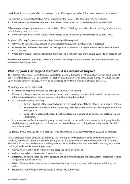 Heritage statements guidance note (PDF) - Lake District National Park