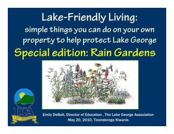 Rain Gardens - Lake George Association