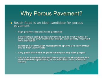 Why Porous Pavement? - Lake George Association