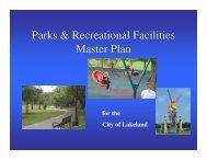 Parks & Recreational Facilities Master Plan Parks ... - City of Lakeland