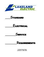 standard electrical service requirements - City of Lakeland