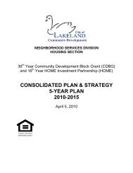 CONSOLIDATED PLAN & STRATEGY 5-YEAR ... - City of Lakeland