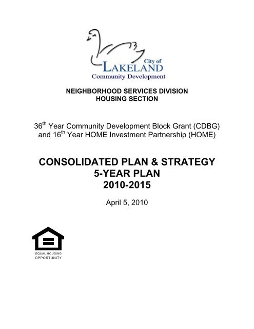 CONSOLIDATED PLAN & STRATEGY 5-YEAR ... - City of Lakeland