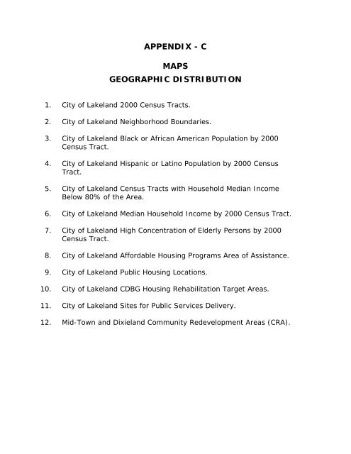 CONSOLIDATED PLAN & STRATEGY 5-YEAR ... - City of Lakeland