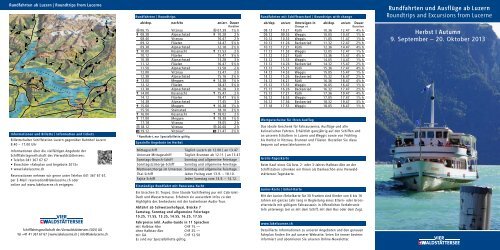 ab Luzern - Schifffahrtsgesellschaft des VierwaldstÃ¤ttersees