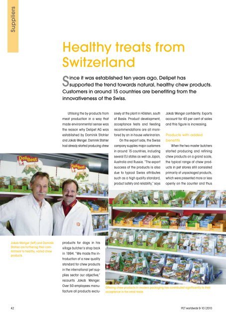 Healthy treats from Switzerland - Delipet AG