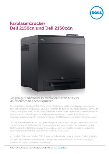 Farblaserdrucker Dell 2150cn und Dell 2150cdn