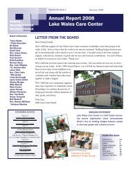 Annual Report 2008 - Lake Wales Care Center