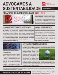 RelatÃ³rio de Sustentabilidade 2009-2010 [PDF] - Abreu Advogados