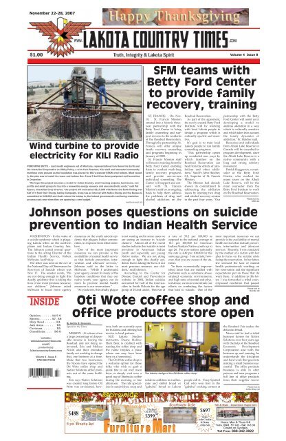 V4iss08 Nov22 07 Lakota Country Times