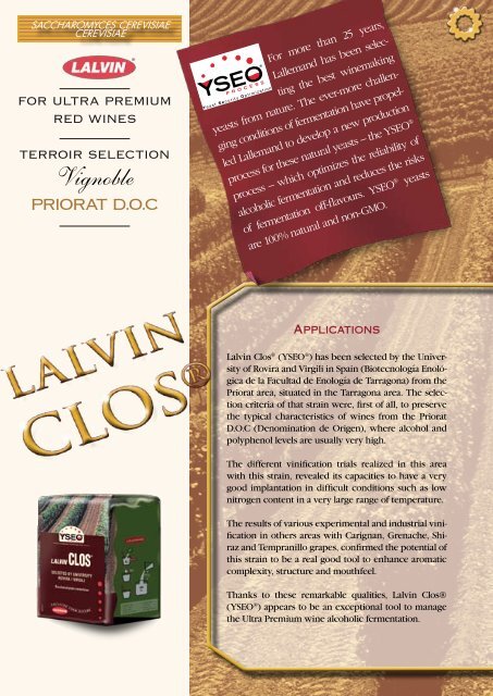 Technical data sheet - Lallemand Wine